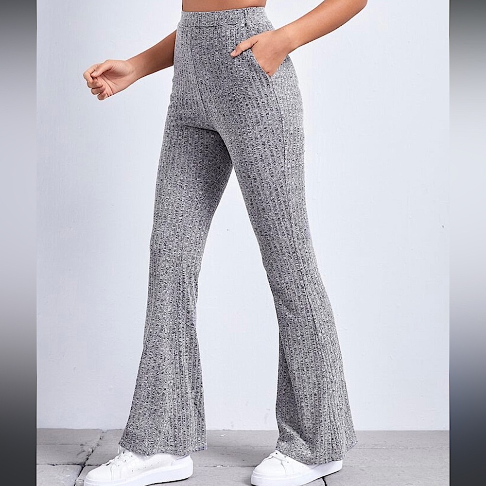 *NEW*High Waisted Ribbed Flare Pants